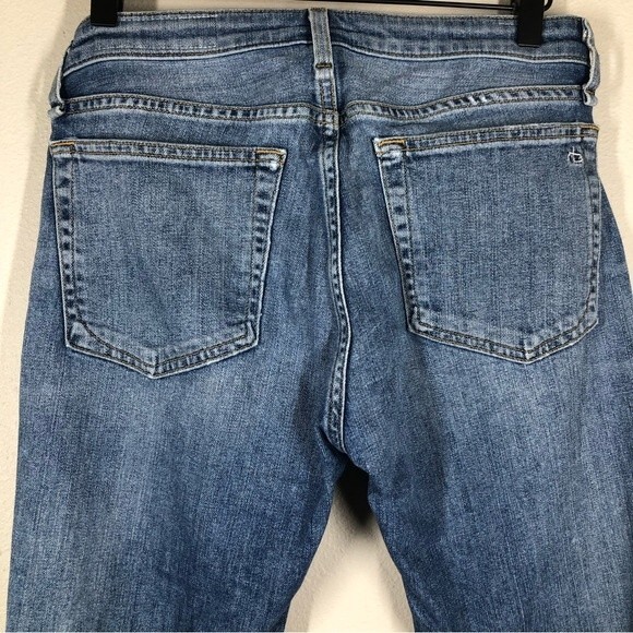 Rag & Bone Dre Low-Rise Slim Boyfriend Jeans Distressed Dobbie Wash 27 - Picture 7 of 11
